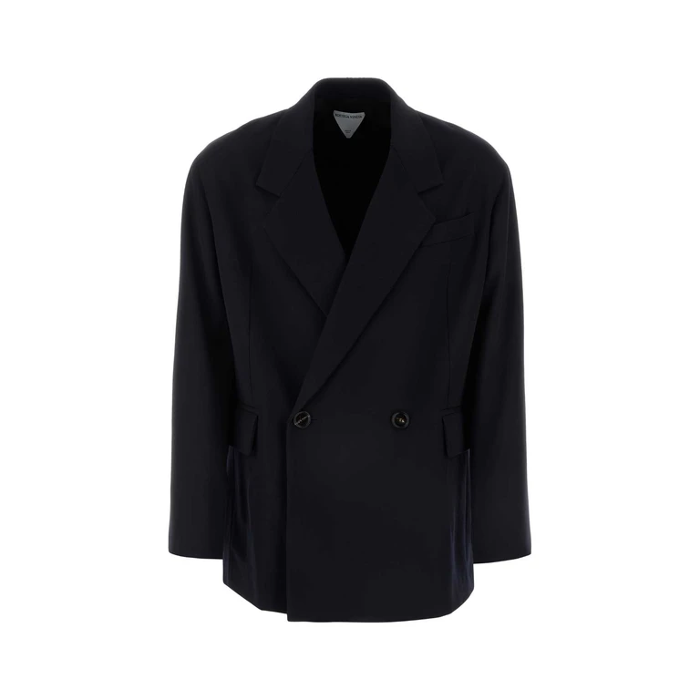 Bottega Veneta Midnight Blue Wool Blazer Midnightblue Giacche E Gilet - Men