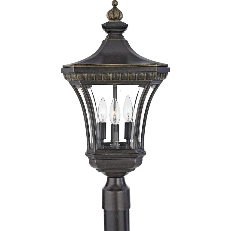 Devon 3-Light Outdoor Post Lantern in Imperial Bronze