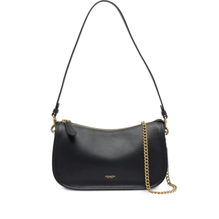 Bolso de hombro Coach con cierre de cremallera y cadena