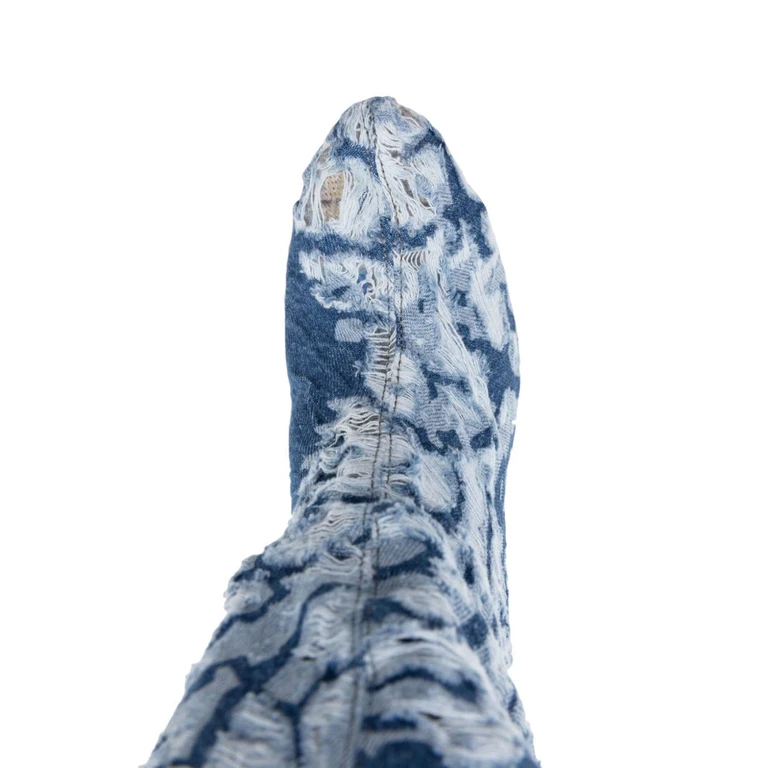 MASHA POPOVA Boots Blue Outer: Cotton Sole: Rubber - Women