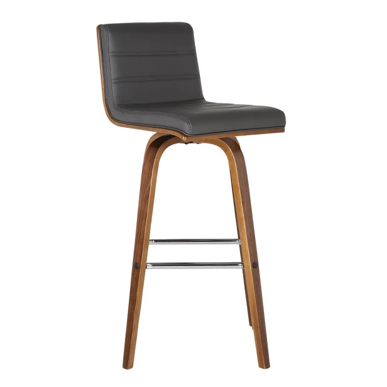 Vienna Gray and Brown Swivel Counter Height Stool