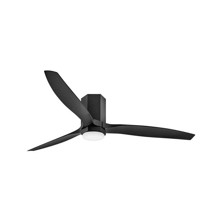 Matte Black 60" Ceiling Fan from the Facet Collection