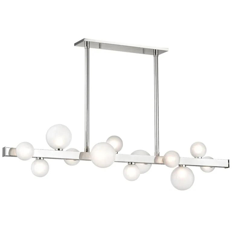 Mini Hinsdale 12-Light LED Island Pendant in Polished Nickel