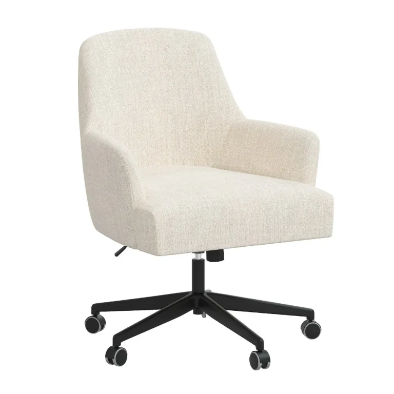 Hudson Linen Talc Office Chair - Skyline Furniture
