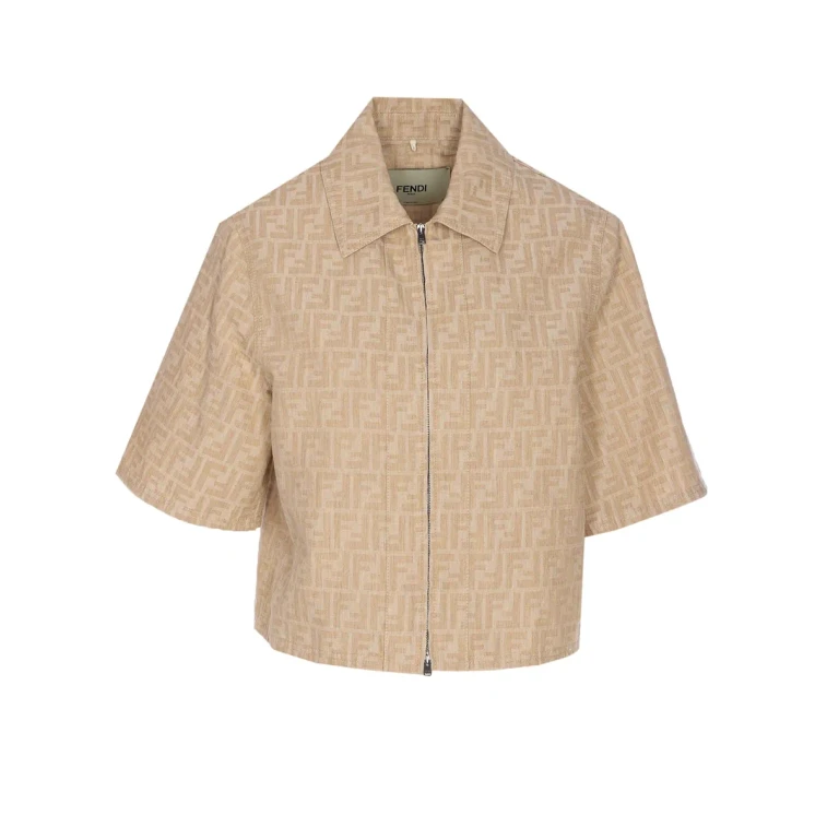 Fendi Ff Logo Denim Jacket