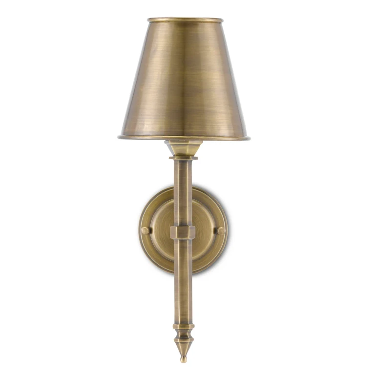 Light Moroccan Antique Brass One Light Wall Sconce from the Bunny Williams Collection
