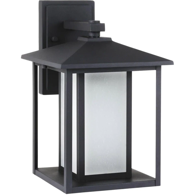 Black LED Outdoor Wall Lantern from the Hunnington Collection