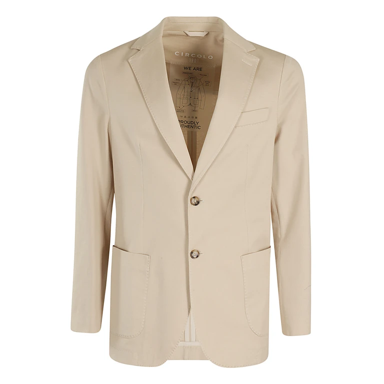 Circolo 1901 Piquet Premium Monopetto Nude & Neutrals Cotton Elastane Giacca - Men