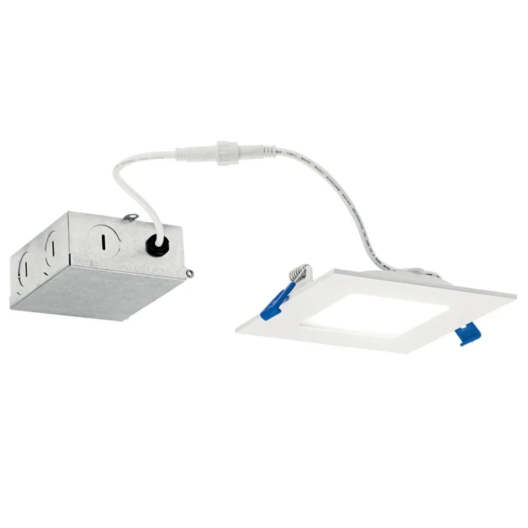 Textured White LED Slim Downlight from the Direct To Ceiling Slim Collection