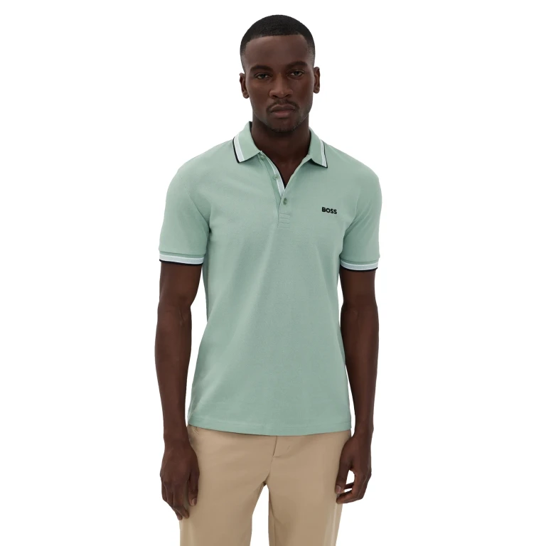BOSS Paddy Polo Shirt Iceberg Green S