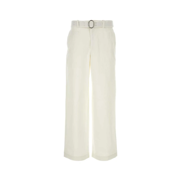 Bottega Veneta Ivory Cotton Wide-leg Pant
