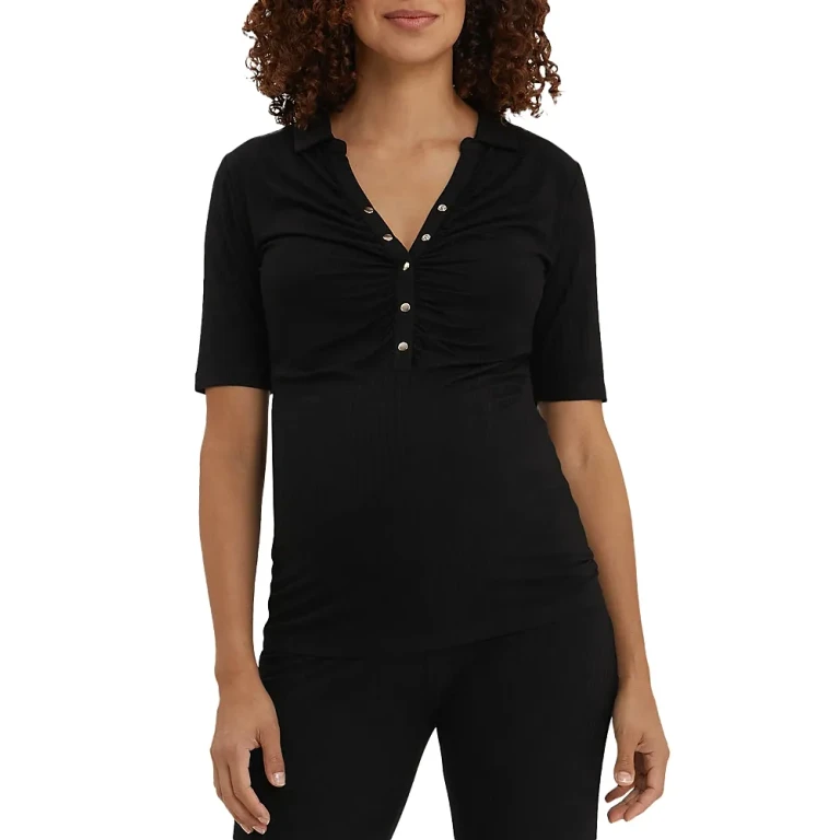 Nom Maternity Calista Ribbed Nursing Top
