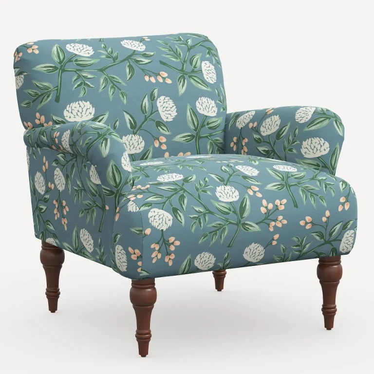 Bristol Emerald Peonies Accent Chair