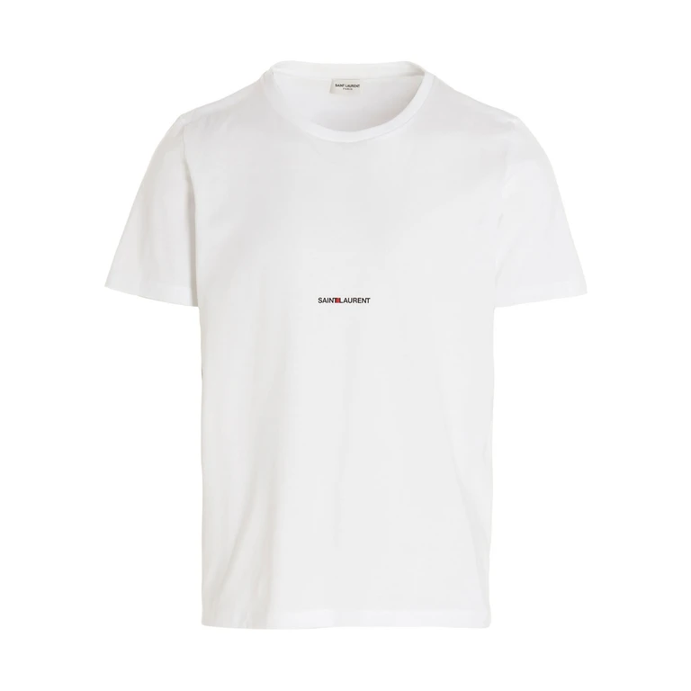 Saint Laurent White Cotton T-Shirt - Men