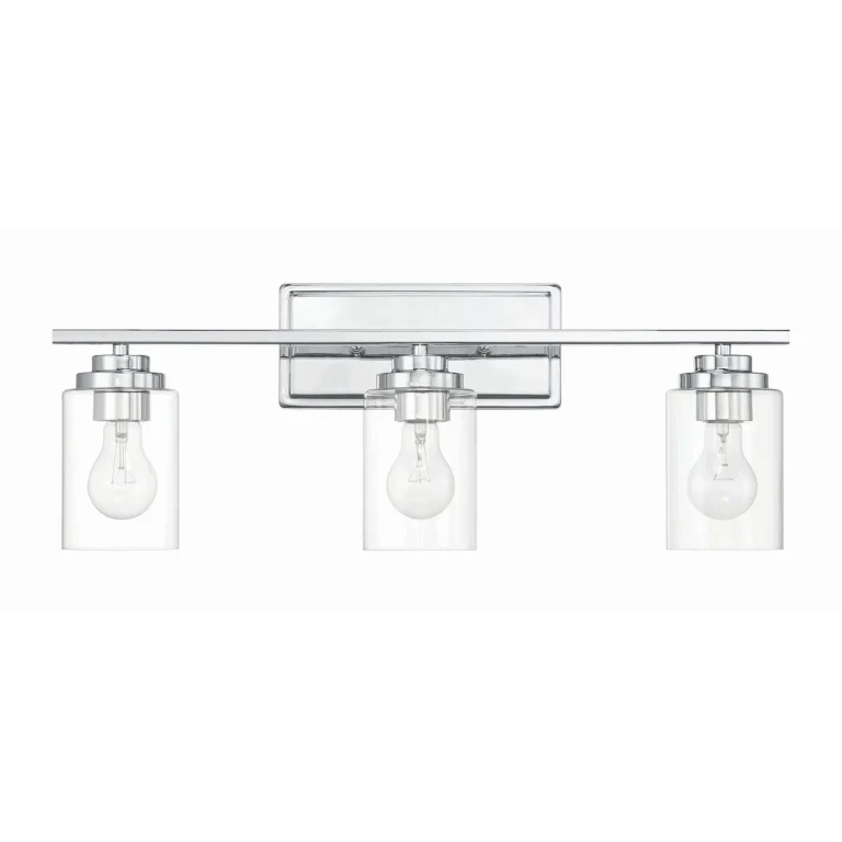 Chrome Bathroom Vanity Light from the Clark Collection