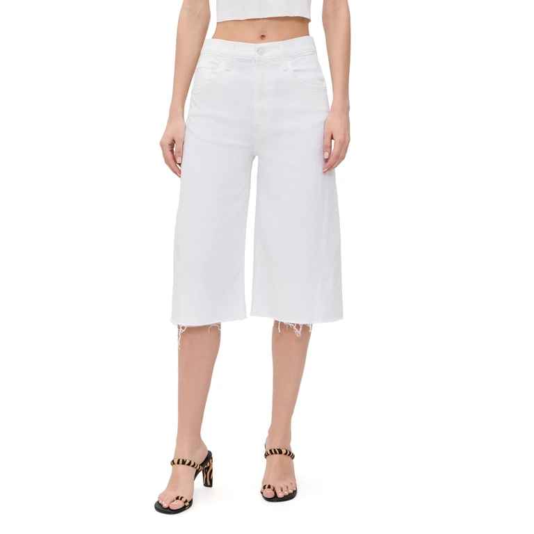MOTHER The Whole Lot Zip Twist Fray Jeans Totally Innocent 26