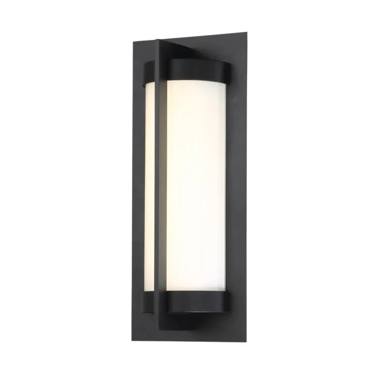WAC Lighting 120V Oberon 1-Light LED Outdoor Wall Light in Black - WS-W45714-BK