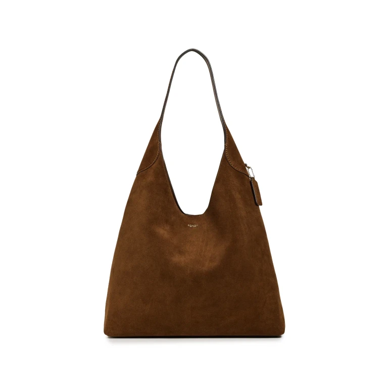 Coach Suede Brooklyn Shoulder Bag 39 B4/Warm Brown One Size