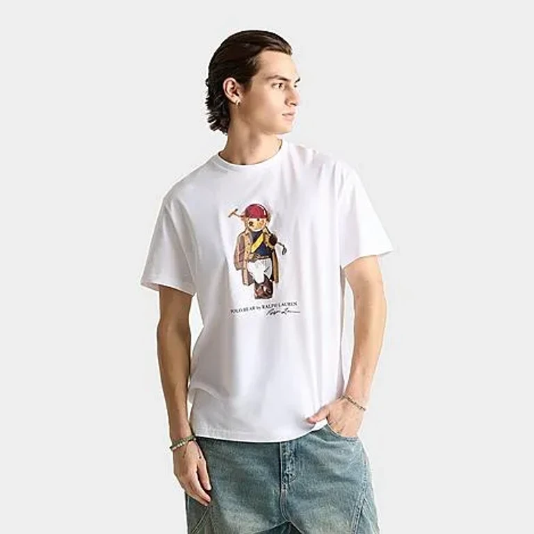 Polo Ralph Lauren Men's Society Bear T-Shirt in White Size: Small