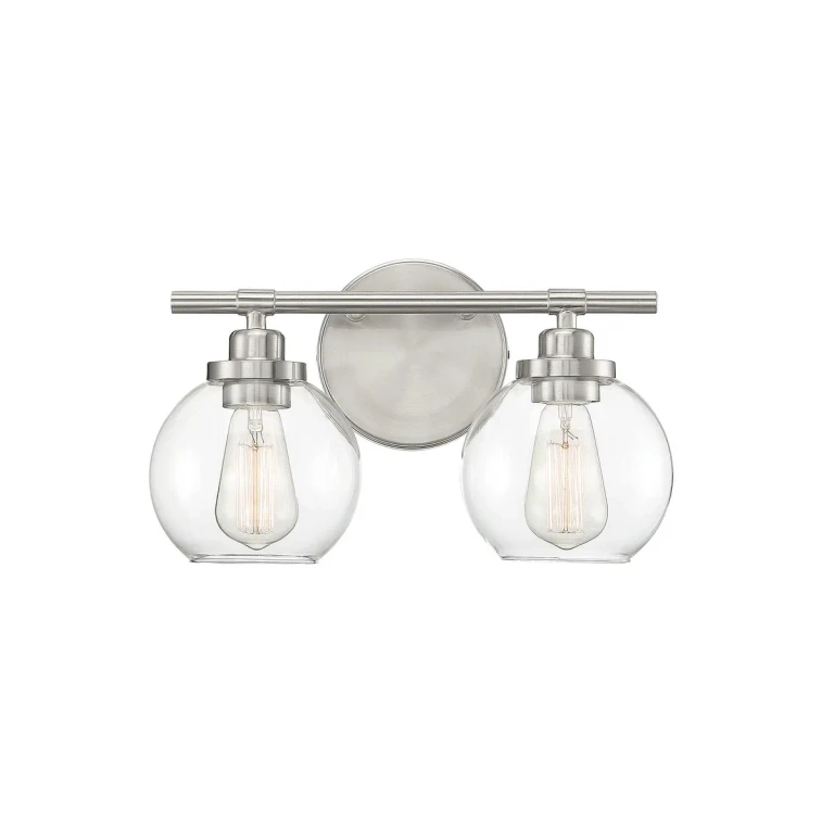 Savoy House Carson 2-Light Bathroom Vanity Light in Satin Nickel - 8-4050-2-SN