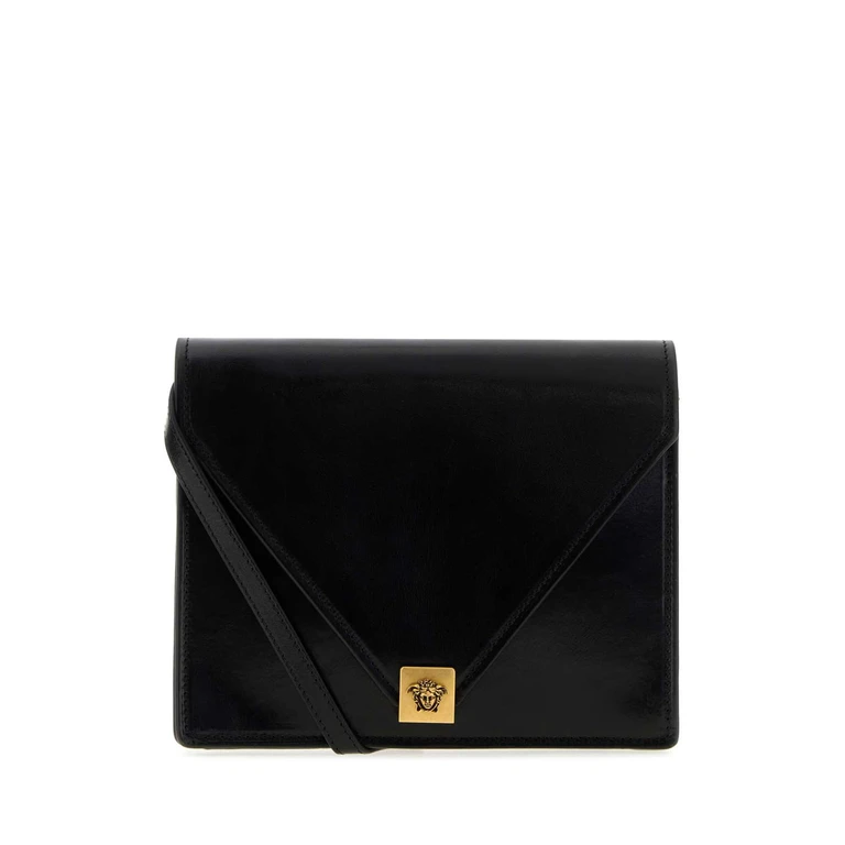 Versace Black Leather Severine Crossbody Bag Borse A Tracolla - Women