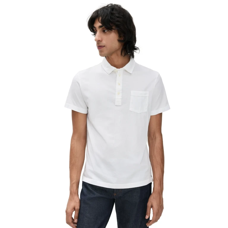 Billy Reid Pensacola Polo Washed Grey S