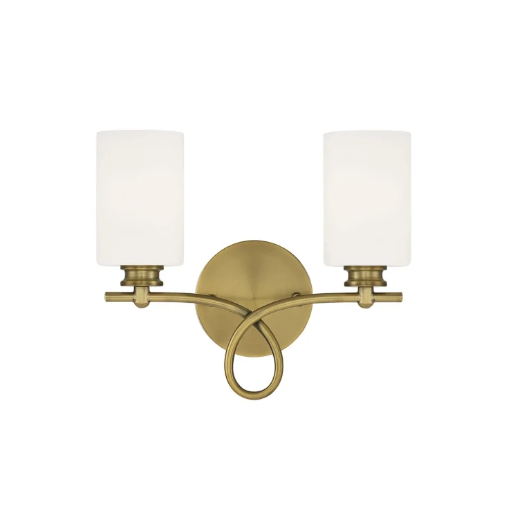 Savoy House Woodbury 2-Light Bathroom Vanity Light in Warm Brass - 8-530-2-322