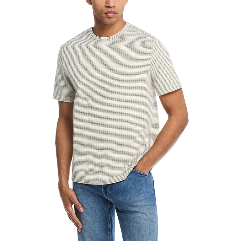 Frame Jacquard Striped Regular Fit Tee