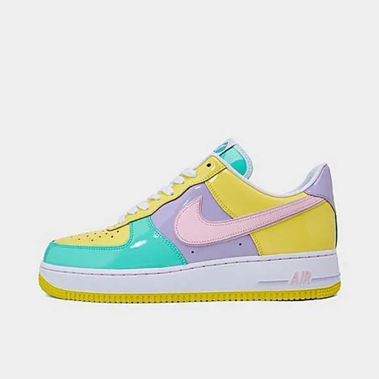 Nike Air Force 1 '07 Low SE Casual Shoes in Yellow Pulse/Hydrangeas/Emerald Rise Size: 7.5