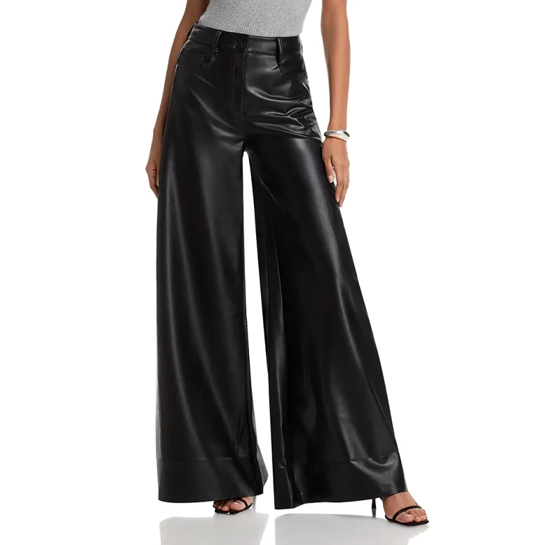 Norma Kamali Elephant Faux Leather Pants