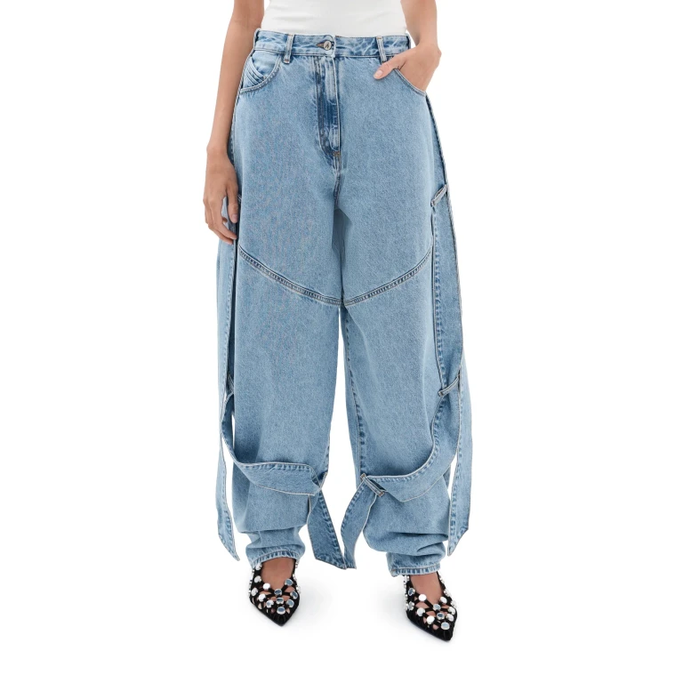 Pantalon en jean bleu ciel The Attico