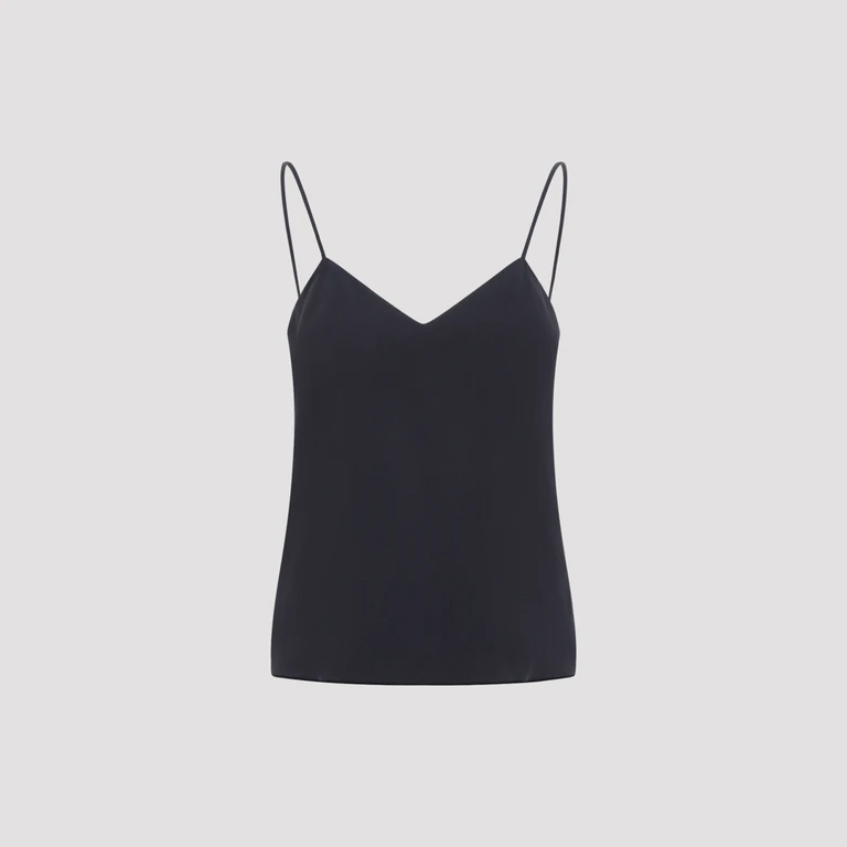 Max Mara Unghia Washed Silk Tank Top Blue - Women