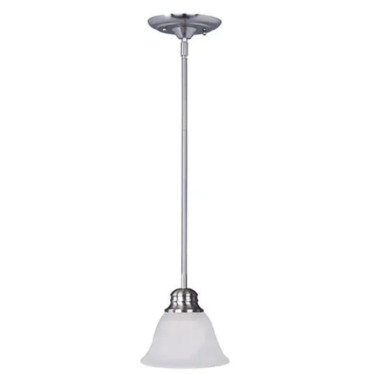 Malaga 1-Light 1-Light Mini Pendant in Satin Nickel