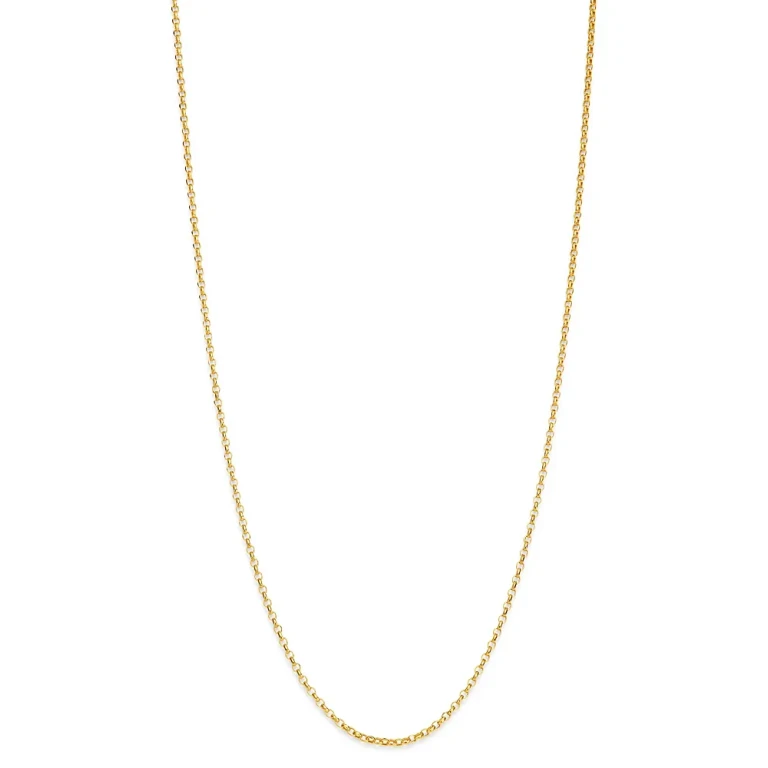 Round Link Chain Necklace in 14K Yellow Gold, 18