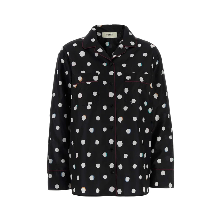 Fendi Printed Silk Shirt Dots Exterior: Camicie - Women