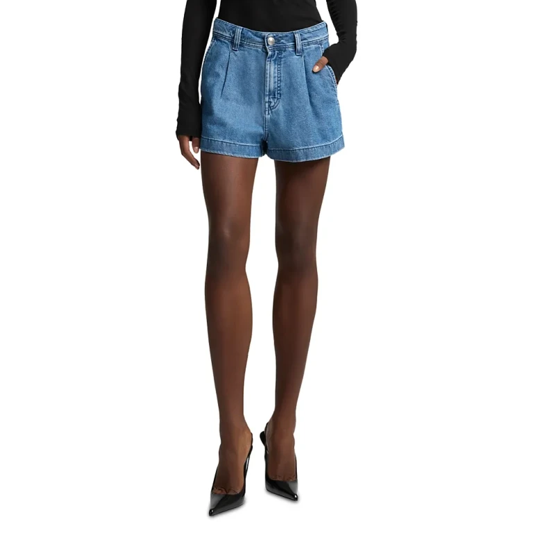 7 For All Mankind Pleated Shorts