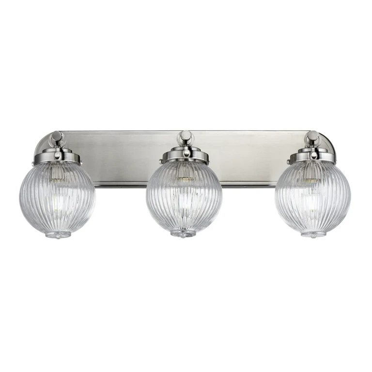 Satin Nickel Bathroom Vanity Light from the Kasbah Collection
