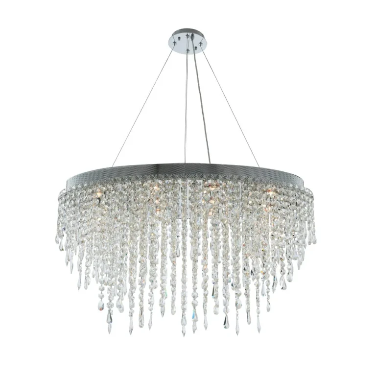 Tenuta 10-Light Kitchen Island Light in Polished Chrome