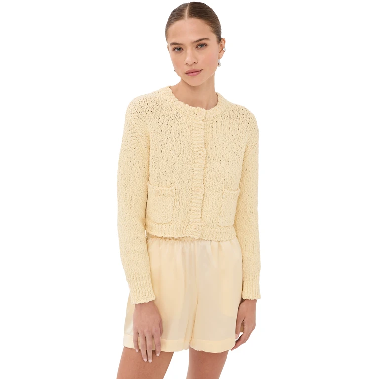 Sablyn Helena Cropped Double Pocket Cardigan Buttercup S