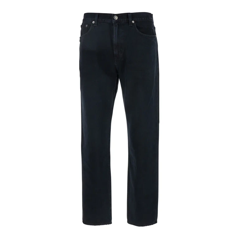 AGOLDE curtise Black Jeans With Logo Patch On The Back In Denim Men
