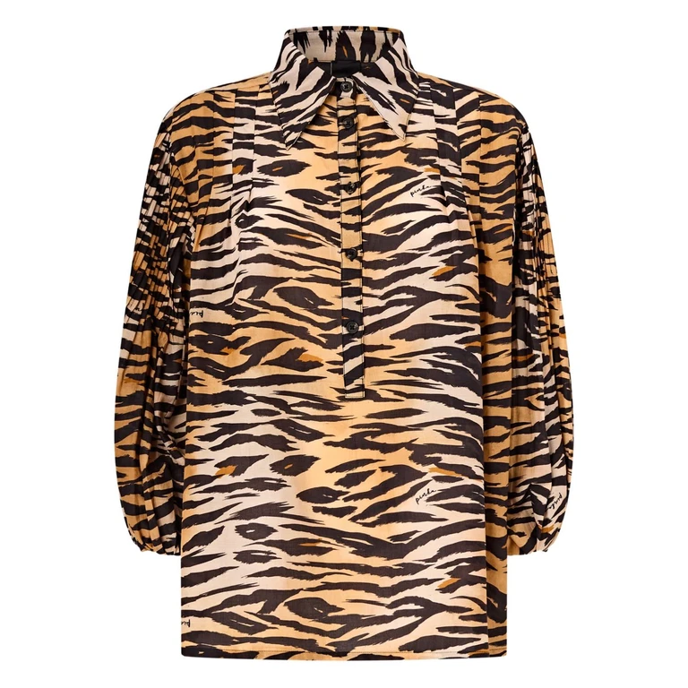 Pinko Shirts Nero Beige Co Se - Women