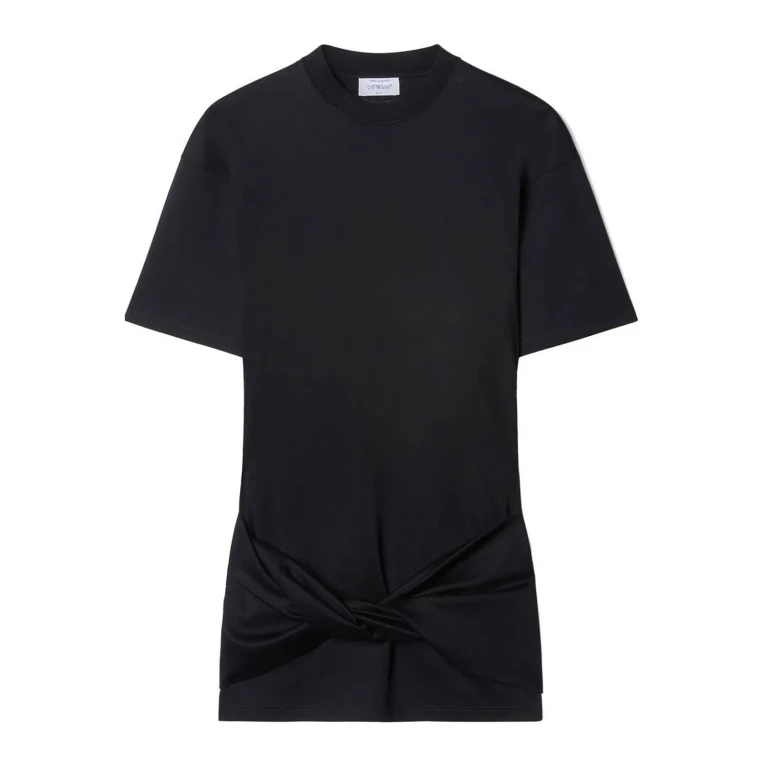 Off-White Robe Au Genou - Noir