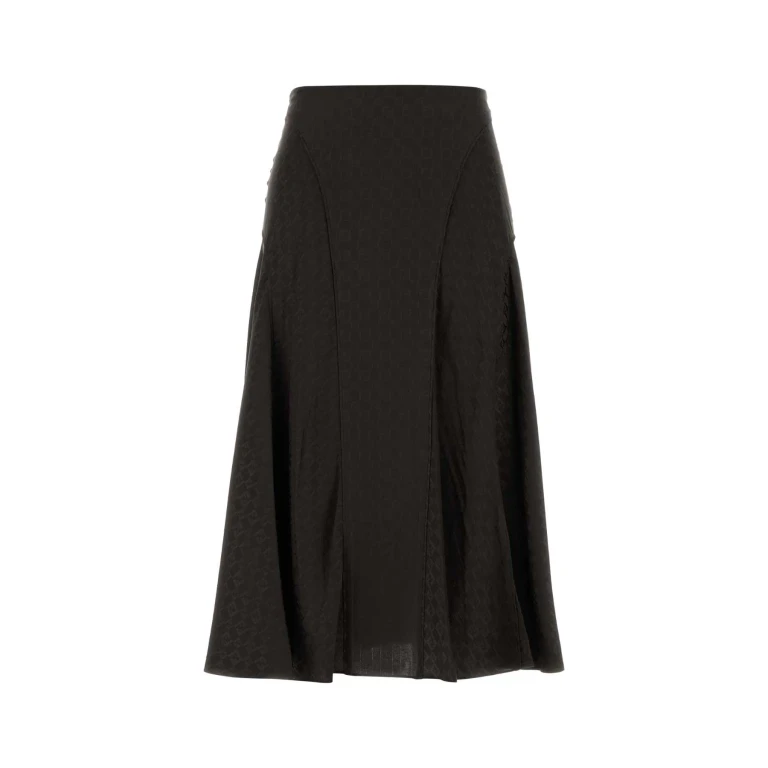 Saia de seda bordada Burberry