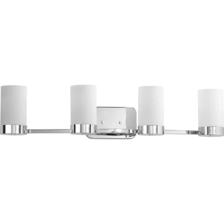 Polished Chrome Four Light Bath Bracket from the Elevate Collection
