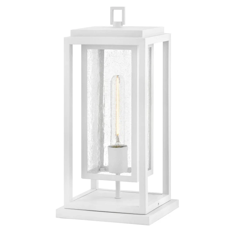 Textured White LED Pier Mount from the Republic Collection