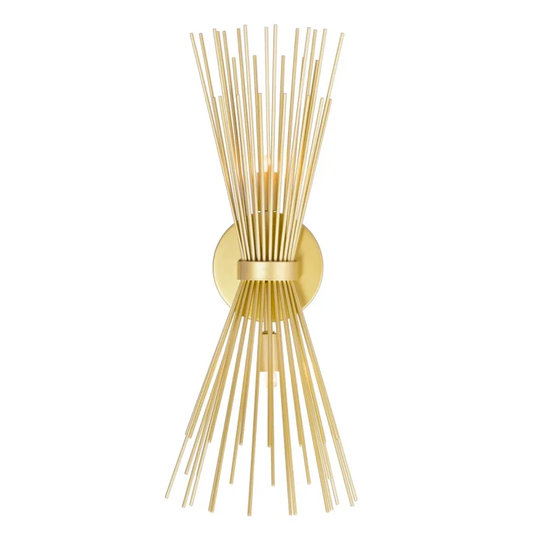 Gold Leaf Two Light Wall Sconce from the Savannah Collection
