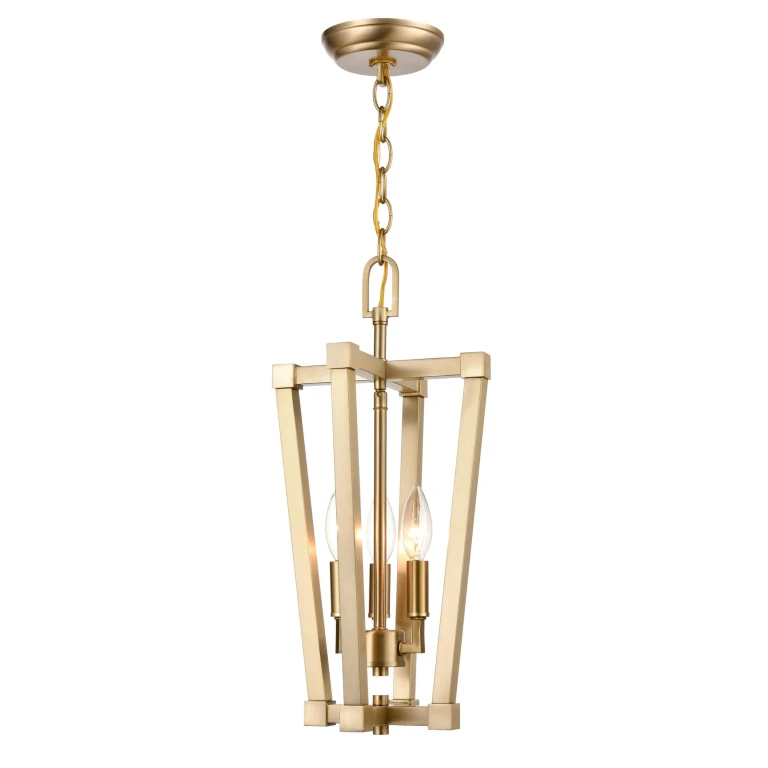 Millennium 3-Light Pendant Light in Modern Gold