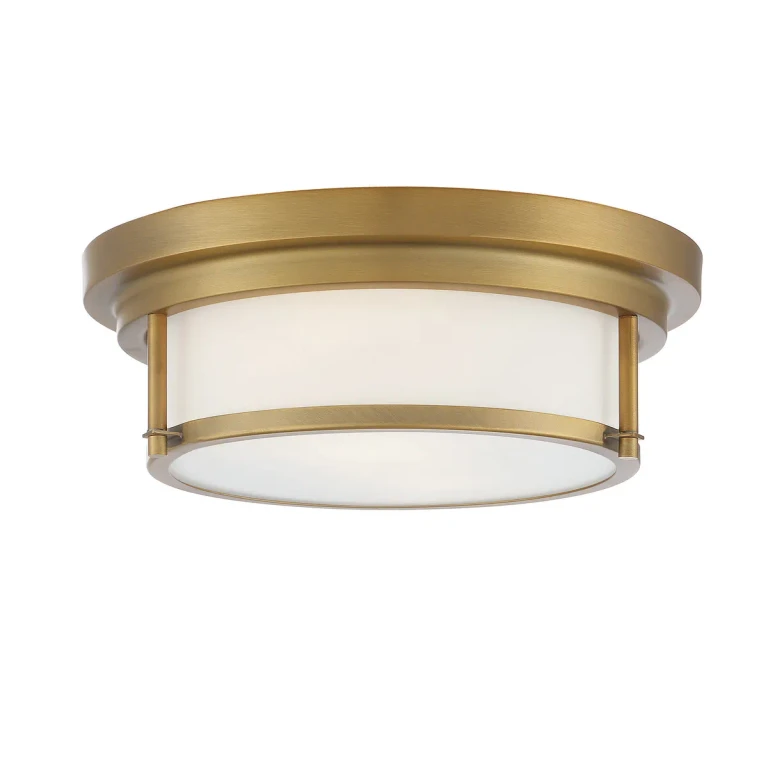 Trade Winds Lighting 2-Light Ceiling Light In Natural Brass - TW80067-NB