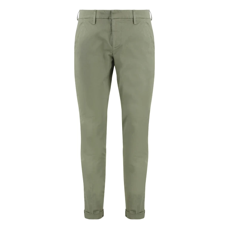 Dondup Gaubert Beige Trousers In Stretch Cotton
