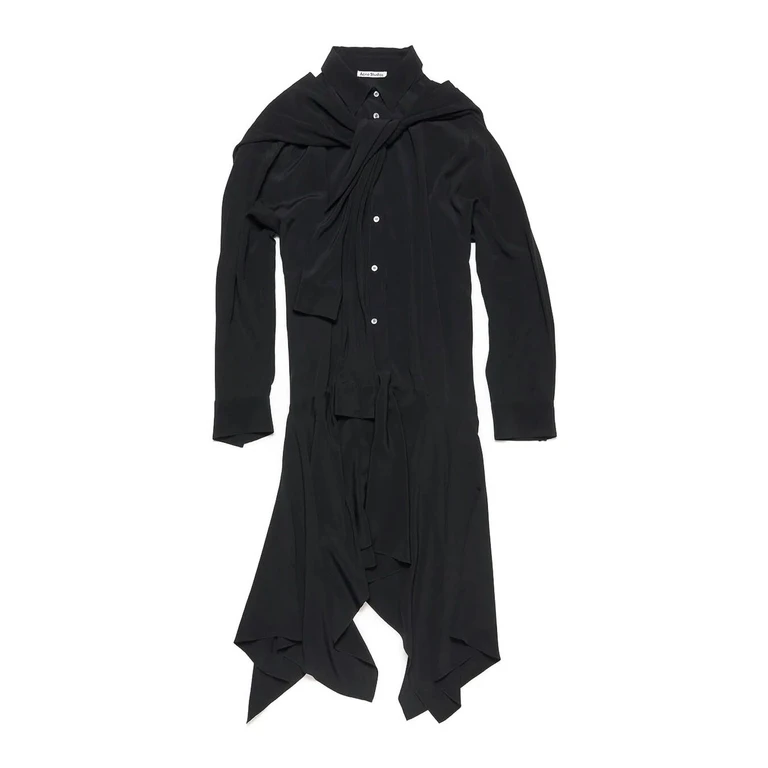Acne Studios Robe Au Genou - Noir